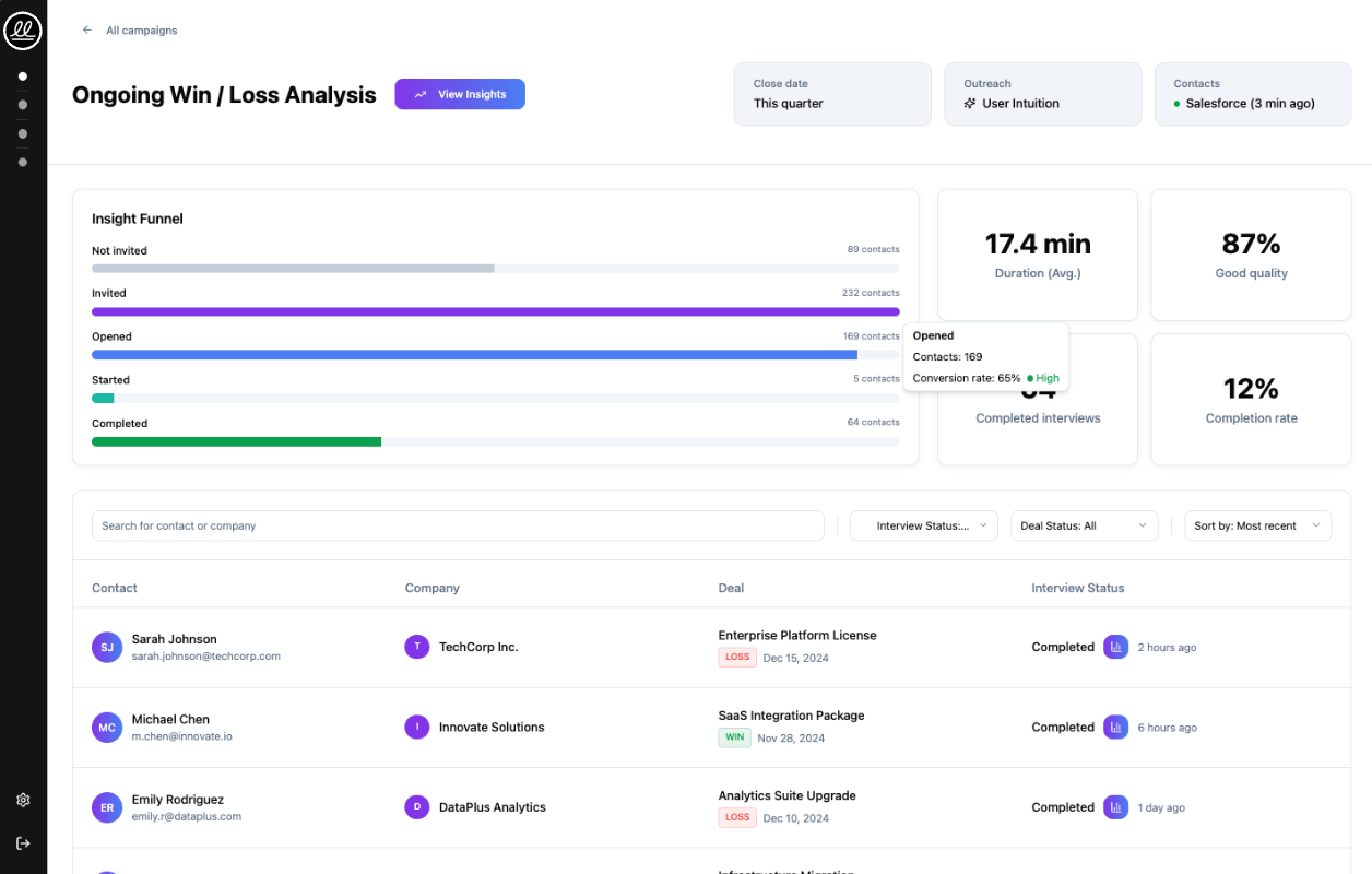 Contact Upload Interface